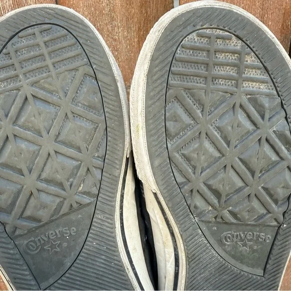 CONVERSE Men’s Gray White Leather Lo Top Sneakers Shoes Size 9.5 - Picture 13 of 13